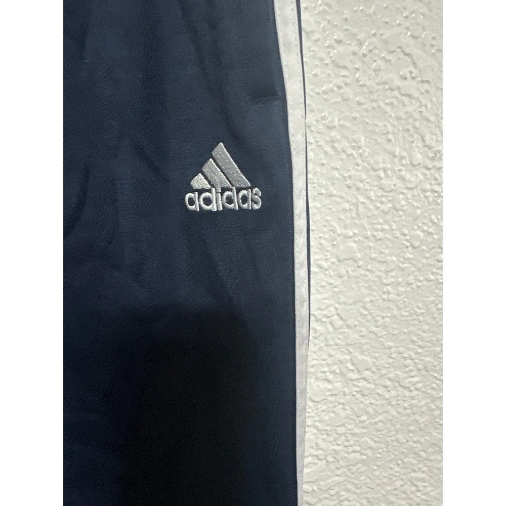 Adidas Boys' Track Pants Navy Blue with White Stripes Size Large (14/16) - Picture 2 of 6